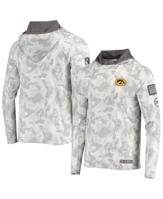 Men's Arctic Camo Iowa Hawkeyes OHT Military-Inspired Appreciation Long Sleeve Hoodie Top