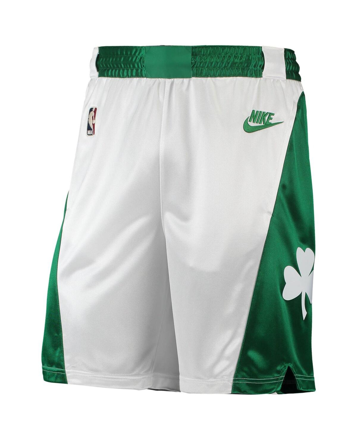 Shop Nike Men's White, Kelly Green Boston Celtics 2021/22 Classic Edition Swingman Performance Shorts In White,kelly Green