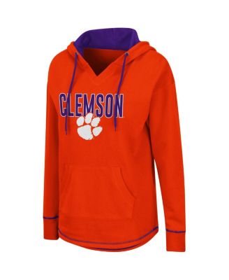 Women's Orange Clemson Tigers Tunic Pullover Hoodie