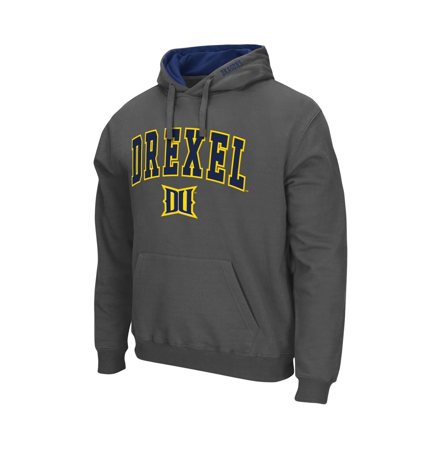 Мужское худи Colosseum Drexel Dragons Arch and Logo Pullover, цвет: Угольный — фото 2