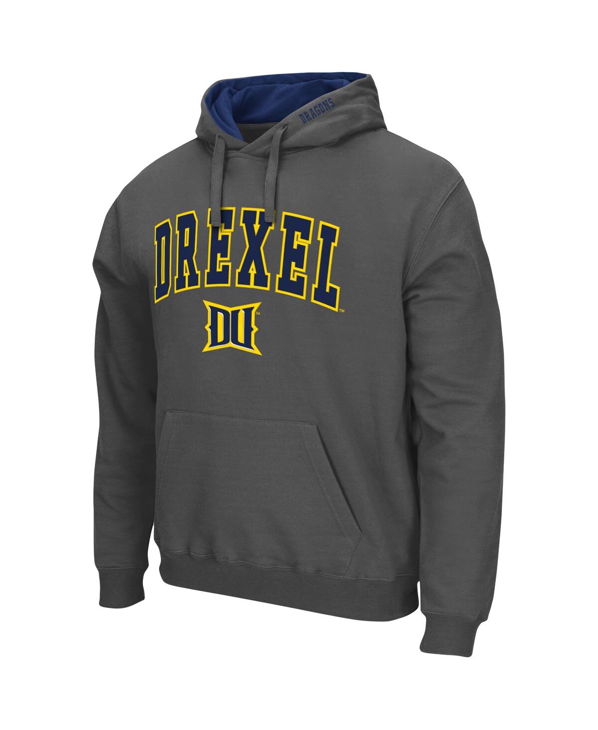 Shop Colosseum Men's Charcoal Drexel Dragons Arch And Logo Pullover Hoodie