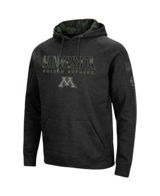 Men's Black Minnesota Golden Gophers OHT Big Tall Raglan Pullover Hoodie