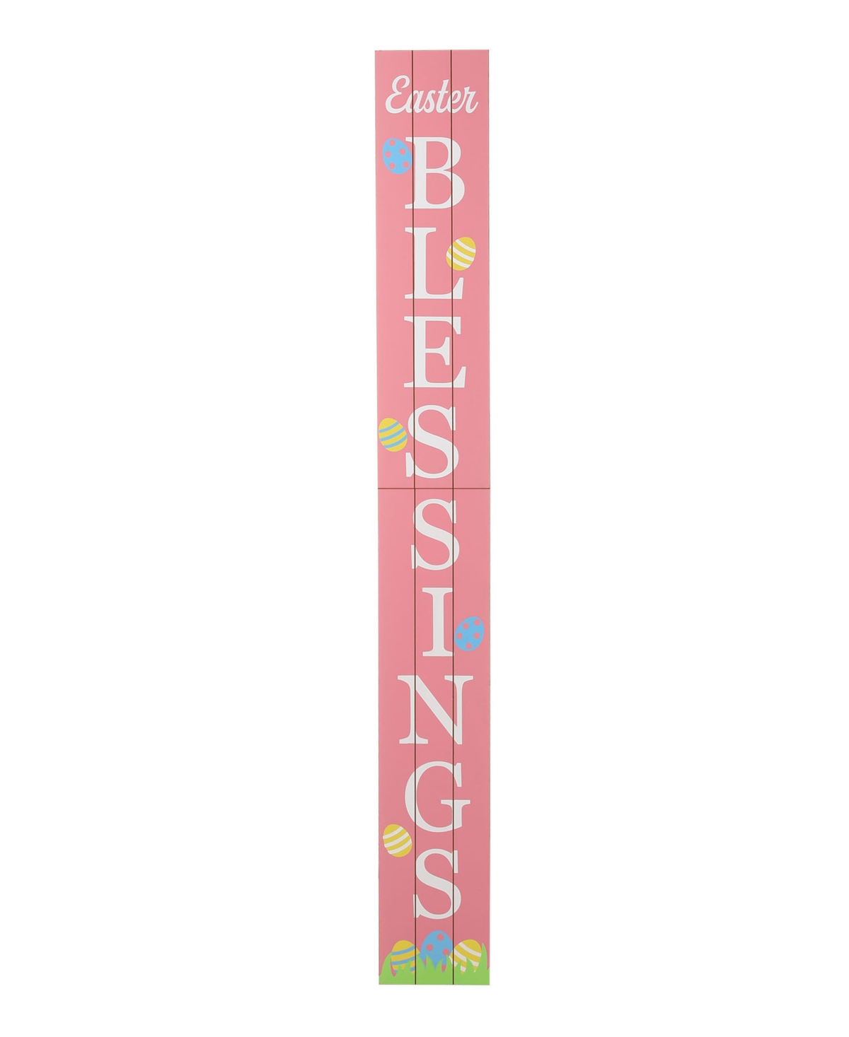 Glitzhome Easter Wooden Blessings Porch Sign,