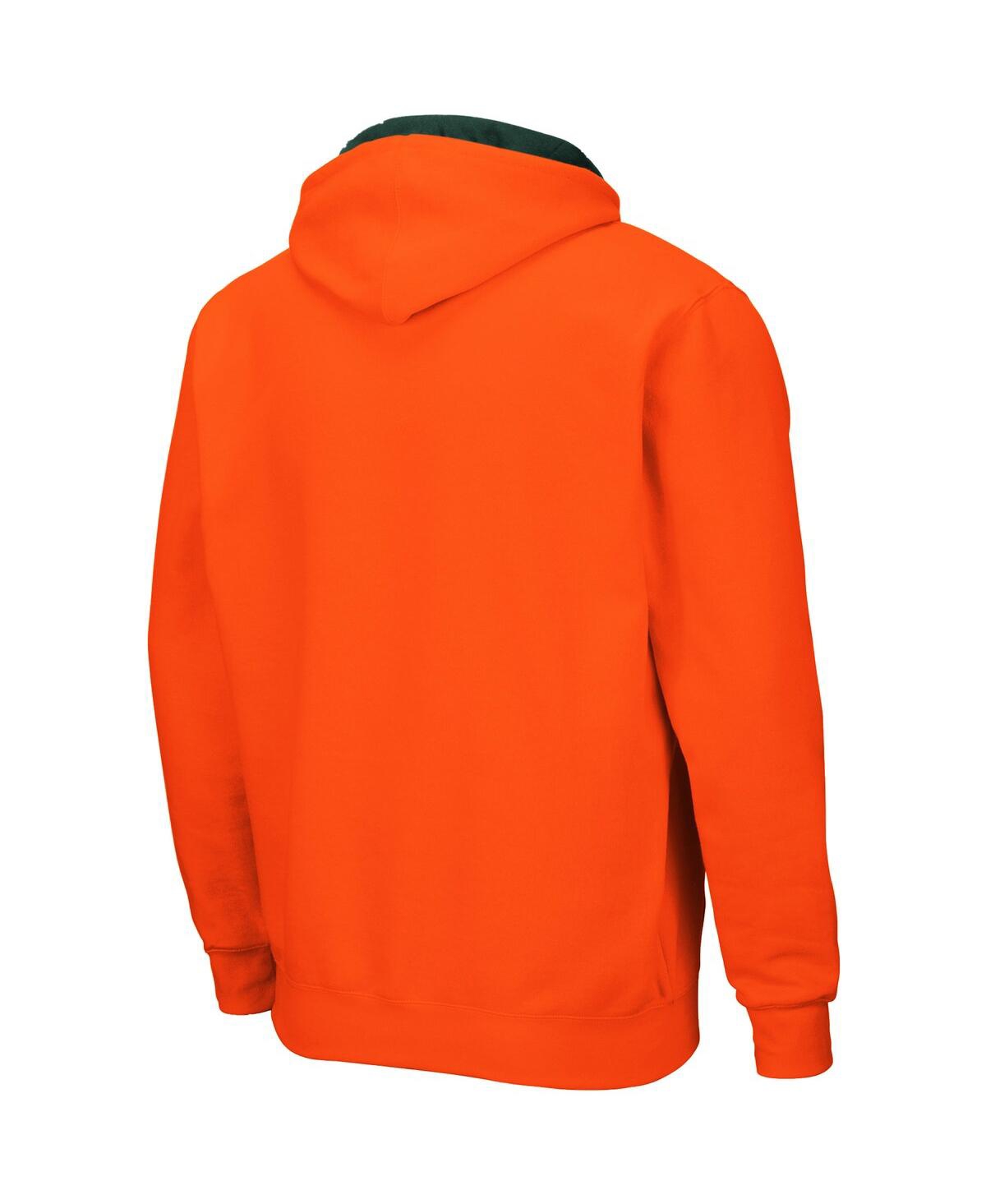 Colosseum Men's Orange Miami Hurricanes Arch Logo 3.0 Full-zip Hoodie In Orange
