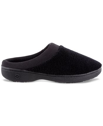 Isotoner Signature Microterry Pillowstep Slippers with Satin Trim - Macy's