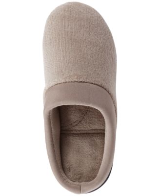 Microterry Pillowstep Slippers with Satin Trim