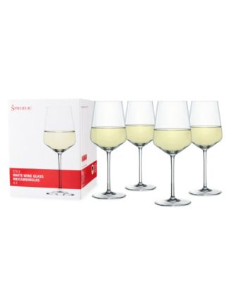 Style White Wine Glasses, Set of 4, 15.5 Oz