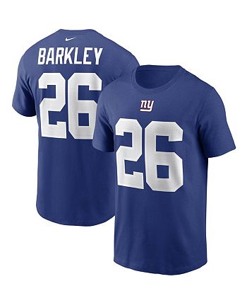 Men's Nike Saquon Barkley White New York Giants Name & Number T-Shirt