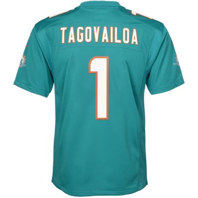 Big Boys and Girls Tua Tagovailoa Aqua Miami Dolphins Game Jersey
