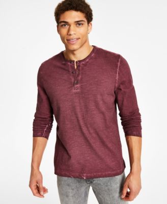 Sun + Stone - Men's Long-Sleeve Washed Henley