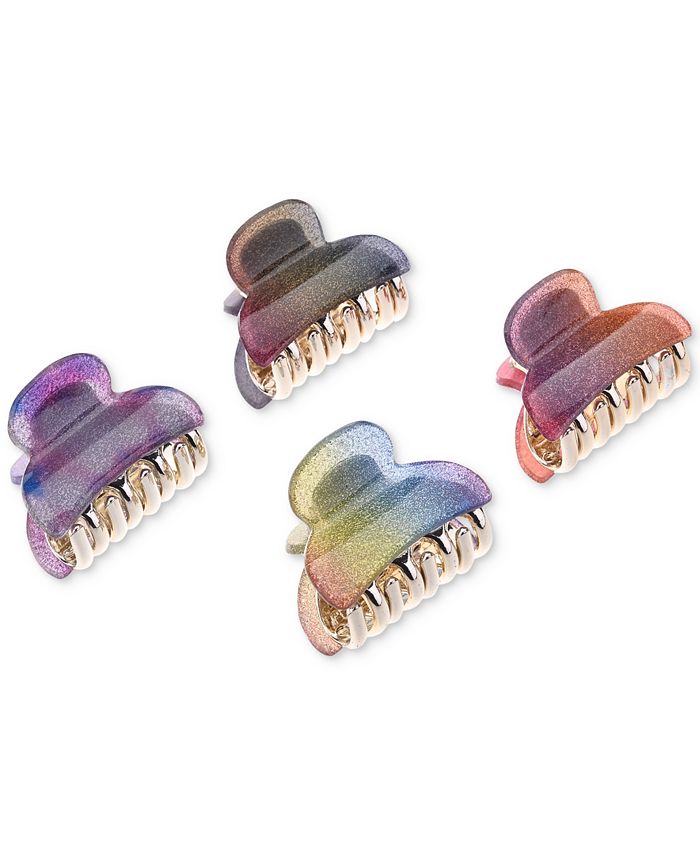 INC International Concepts 4Pc. GoldTone Rainbow Sparkle Hair Claw