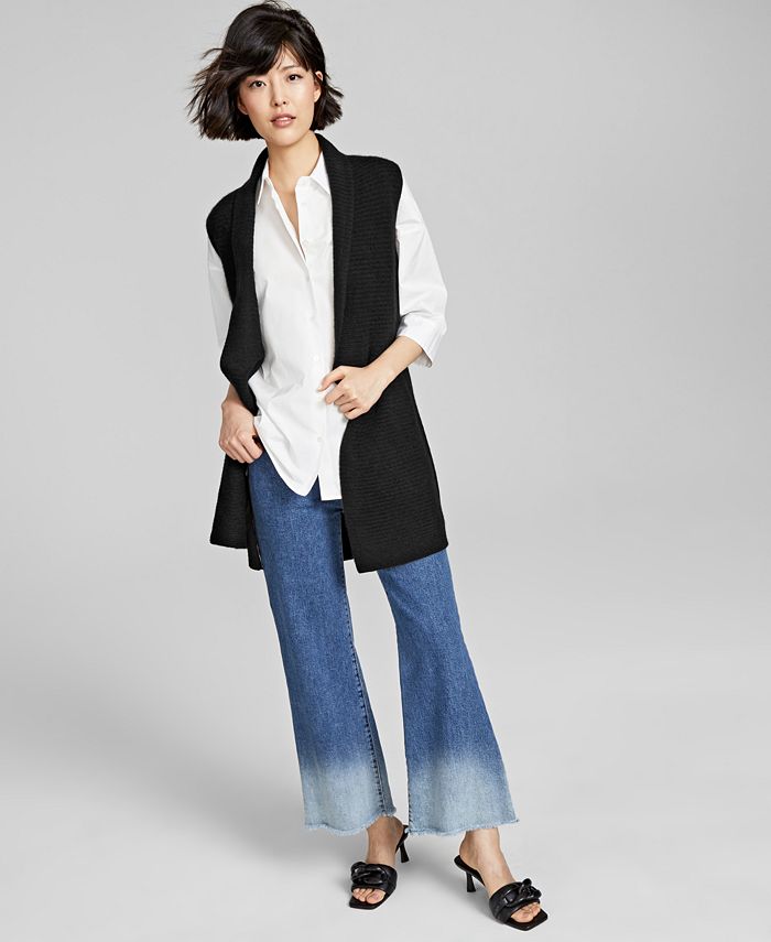 Charter Club Sleeveless Open-Front Cashmere Sweater, Created for Macy's ...