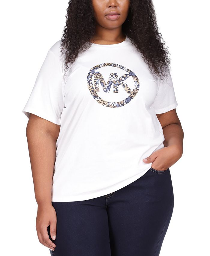 Michael kors plus hotsell size logo shirt