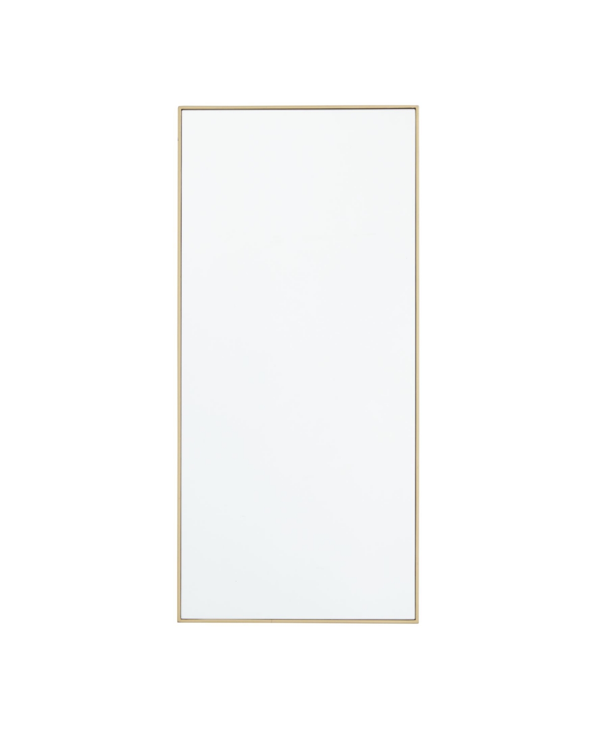 Wood Contemporary Wall Mirror - Gold-Tone  x