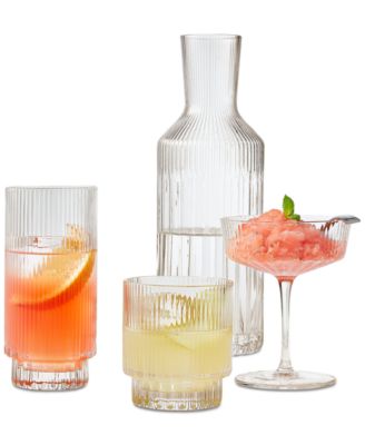 Hotel Collection Fluted Highball Glasses, Set of 4, Created for Macys
