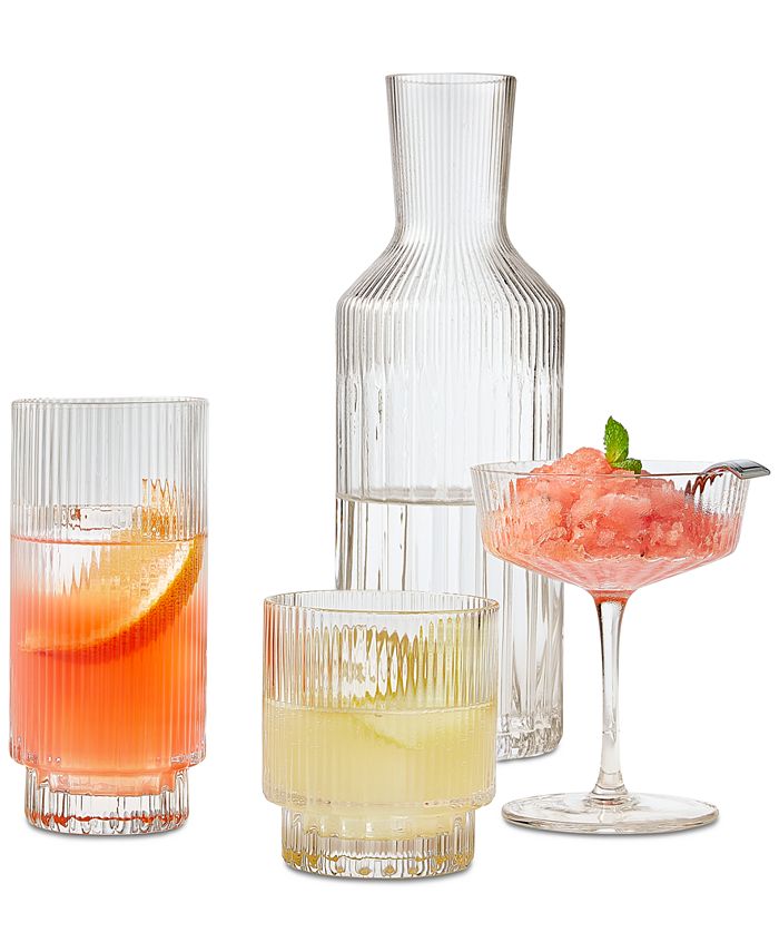 Hotel Collection Fluted Highball Glasses, Set of 4, Created for Macys Macy's