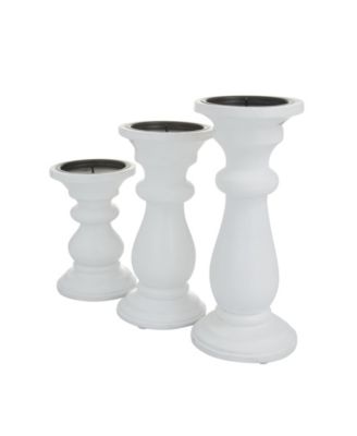 Wood French Country Candle Holder, Set of 3