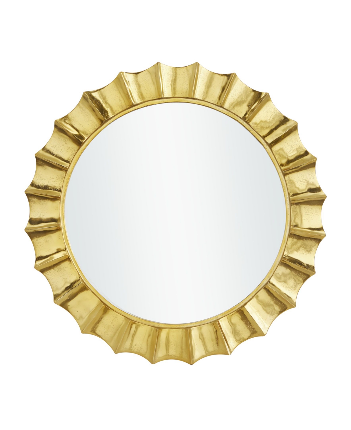 Glam Wall Mirror, 35" x 35" - Gold-Tone