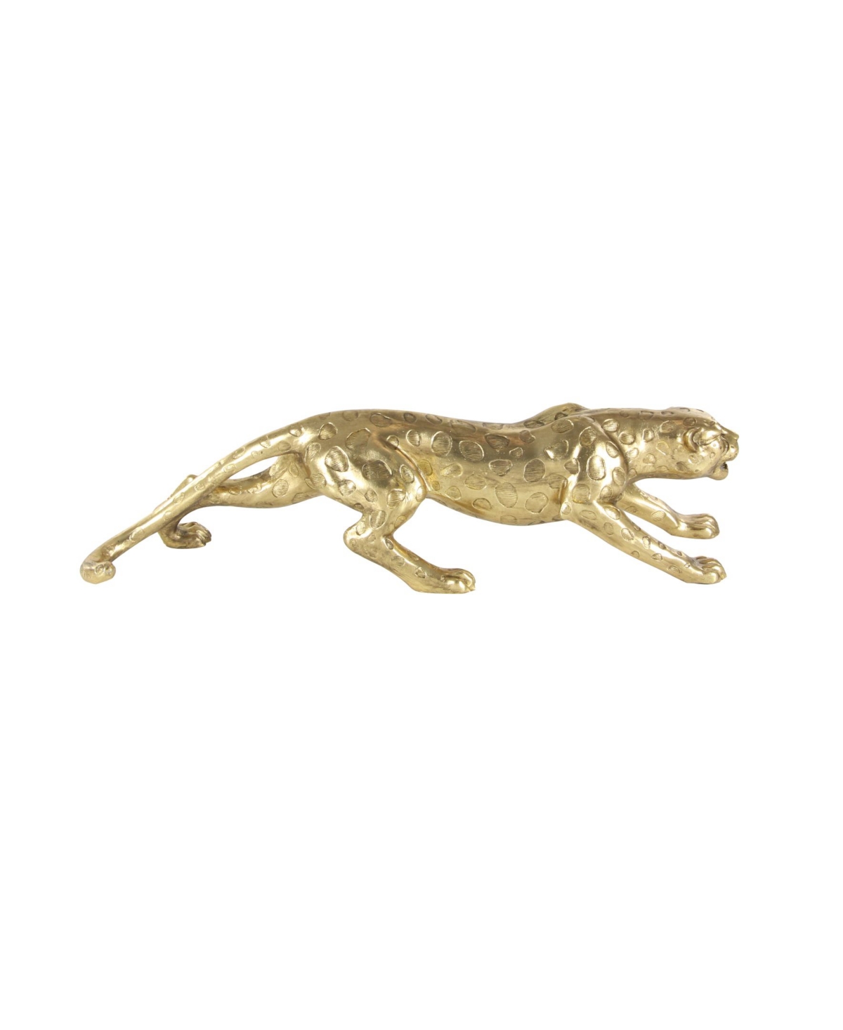 Rosemary Lane Glam Leopard Sculpture, 8" X 34" In Gold-tone