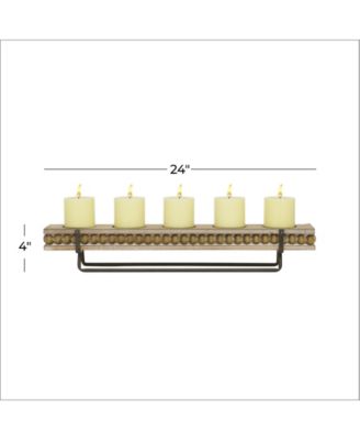 Wood Natural Candlestick Holders