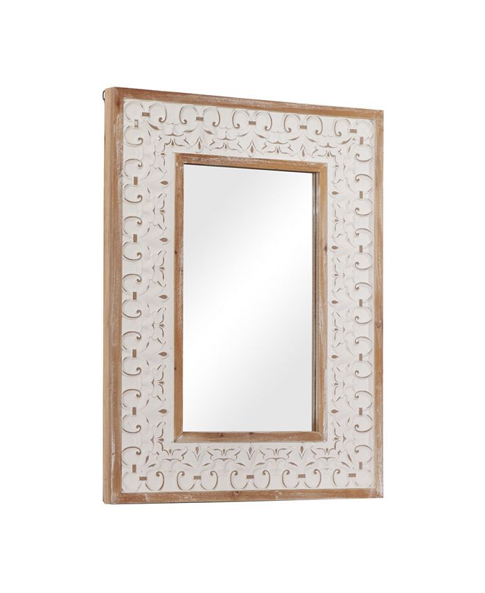Rosemary Lane Farmhouse Wood Wall Mirror, 36" x 28" Macy's
