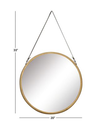 Modern Metal Wall Mirror, 33" x 20"