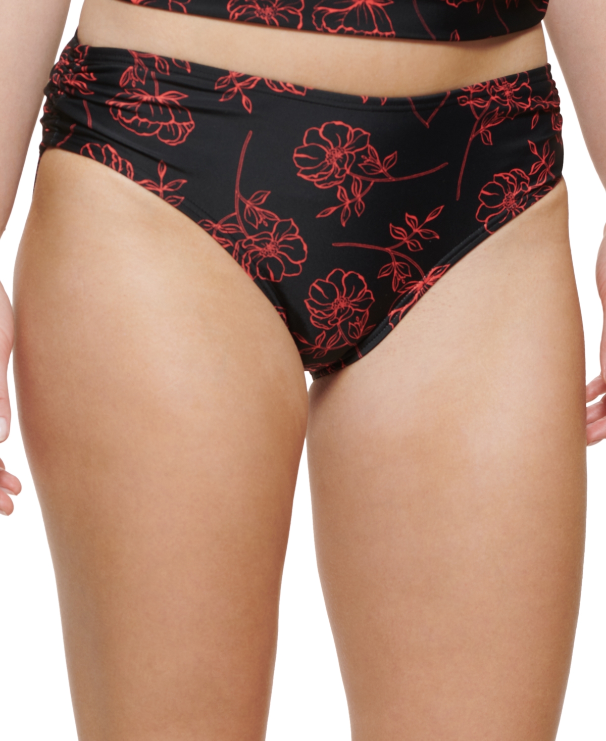 Calvin Klein Side Shirred Hipster Bikini Bottoms Women's Swimsuit