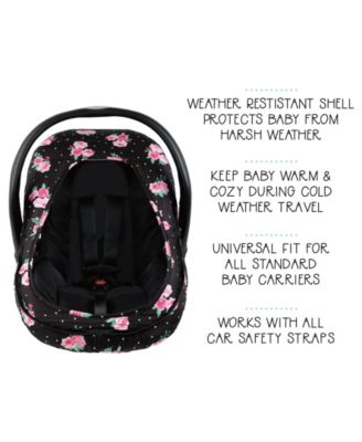 Car Seat Cover, Winter Carseat, Canopy Car Seat Cover Baby Girls, Floral Rose