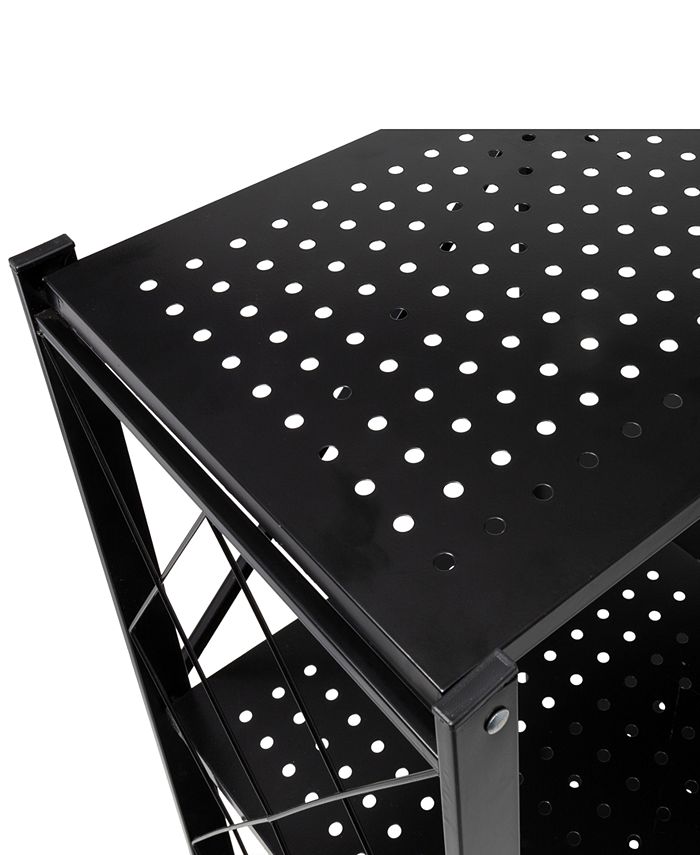 Honey Can Do Collapsible 4Tier Wheeled Metal Shelf Macy's