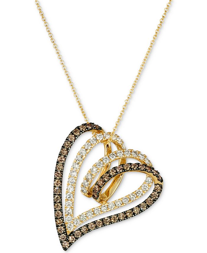 Chocolate diamond clearance heart necklace
