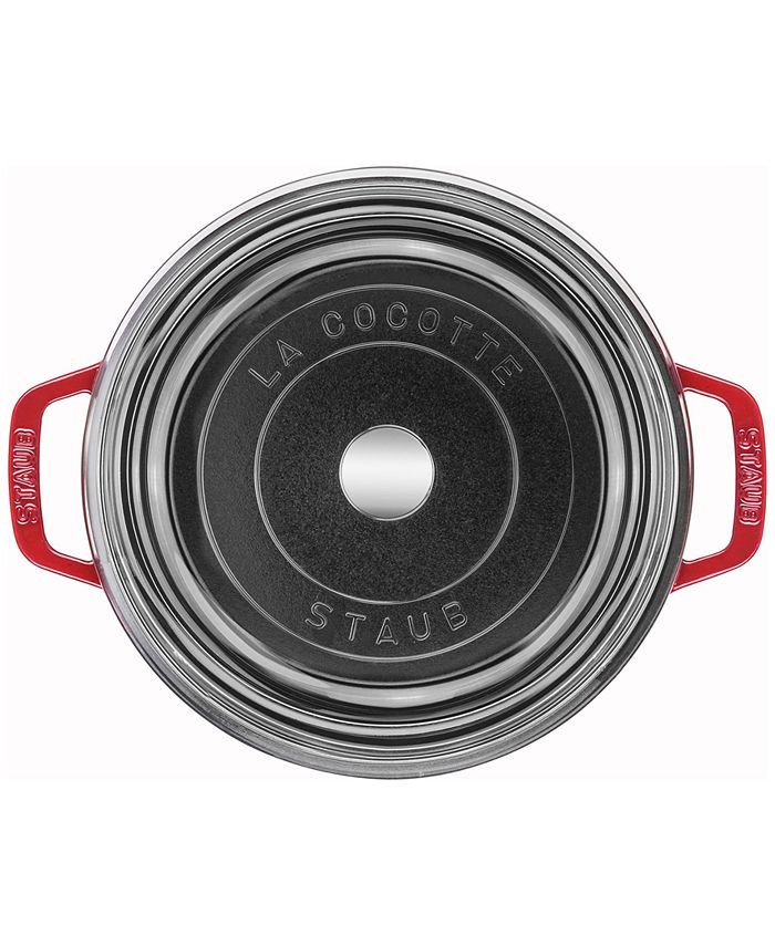 Staub Cast Iron 4qt Round Cocotte with Glass Lid Macy's