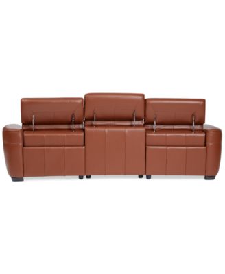 Lexanna 3-Pc. Leather Sofa with 2 Power Motion Recliners, Created for Macy's
