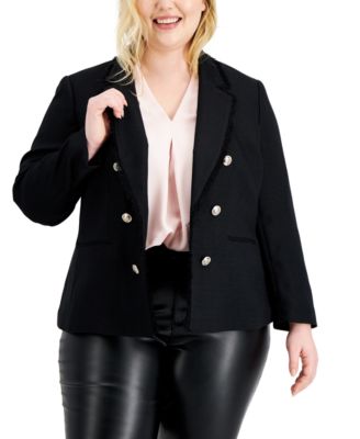 macy's plus size blazers