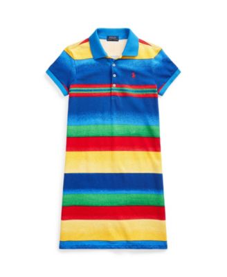 폴로 랄프로렌 걸즈 원피스 Polo Ralph Lauren Big Girls Striped Mesh Polo Dress,Spectra Stripe