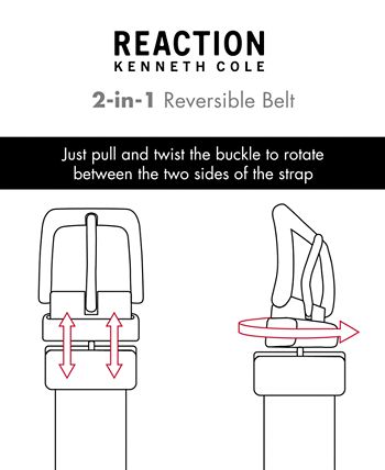 Kenneth Cole Reaction - Men's Stretch Reversible Plaque Belt
