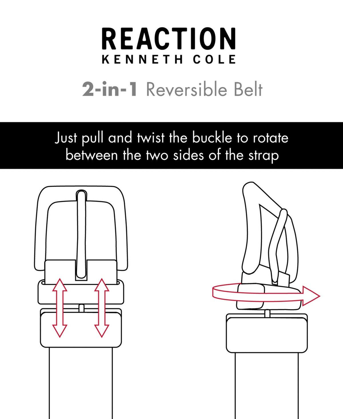 Shop Kenneth Cole Reaction Men's Stretch Reversible Plaque Belt In Black,brown