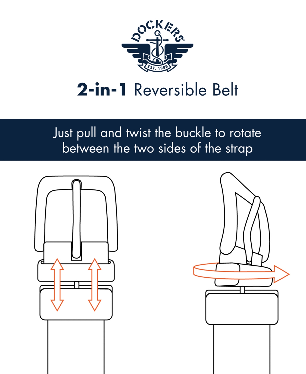 Dockers Men's Reversible Stretch Belt