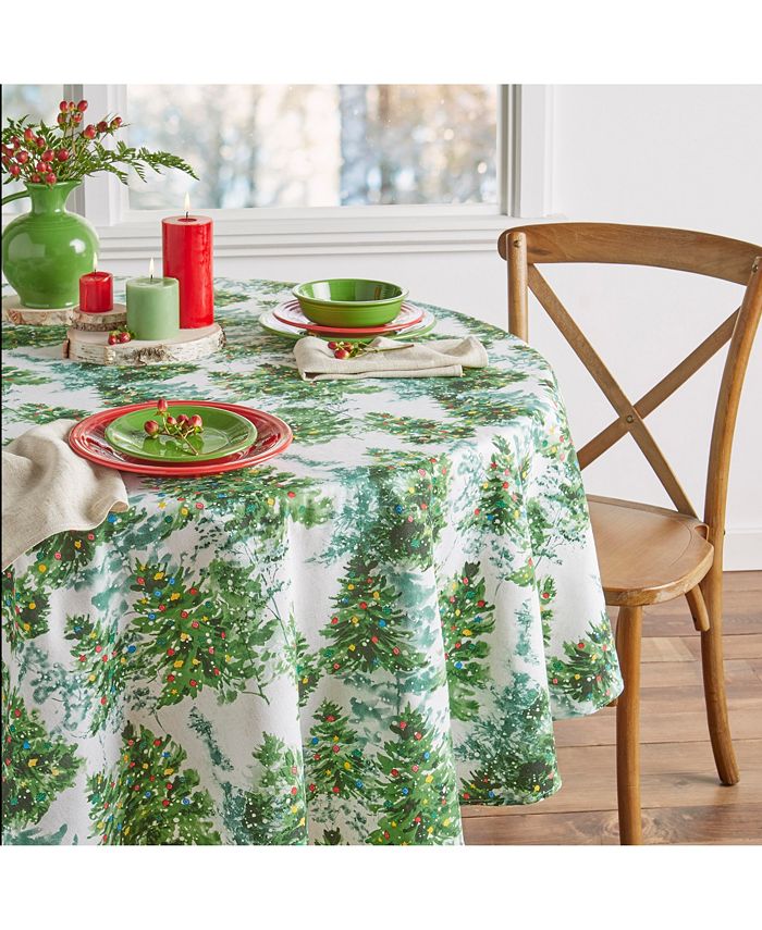 Fiesta Deck The Halls Tablecloth Single Pack 70" Round Macy's