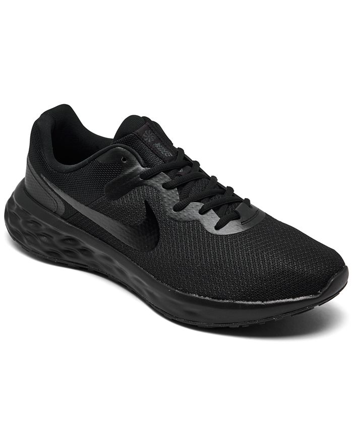 black nike running shoes for men