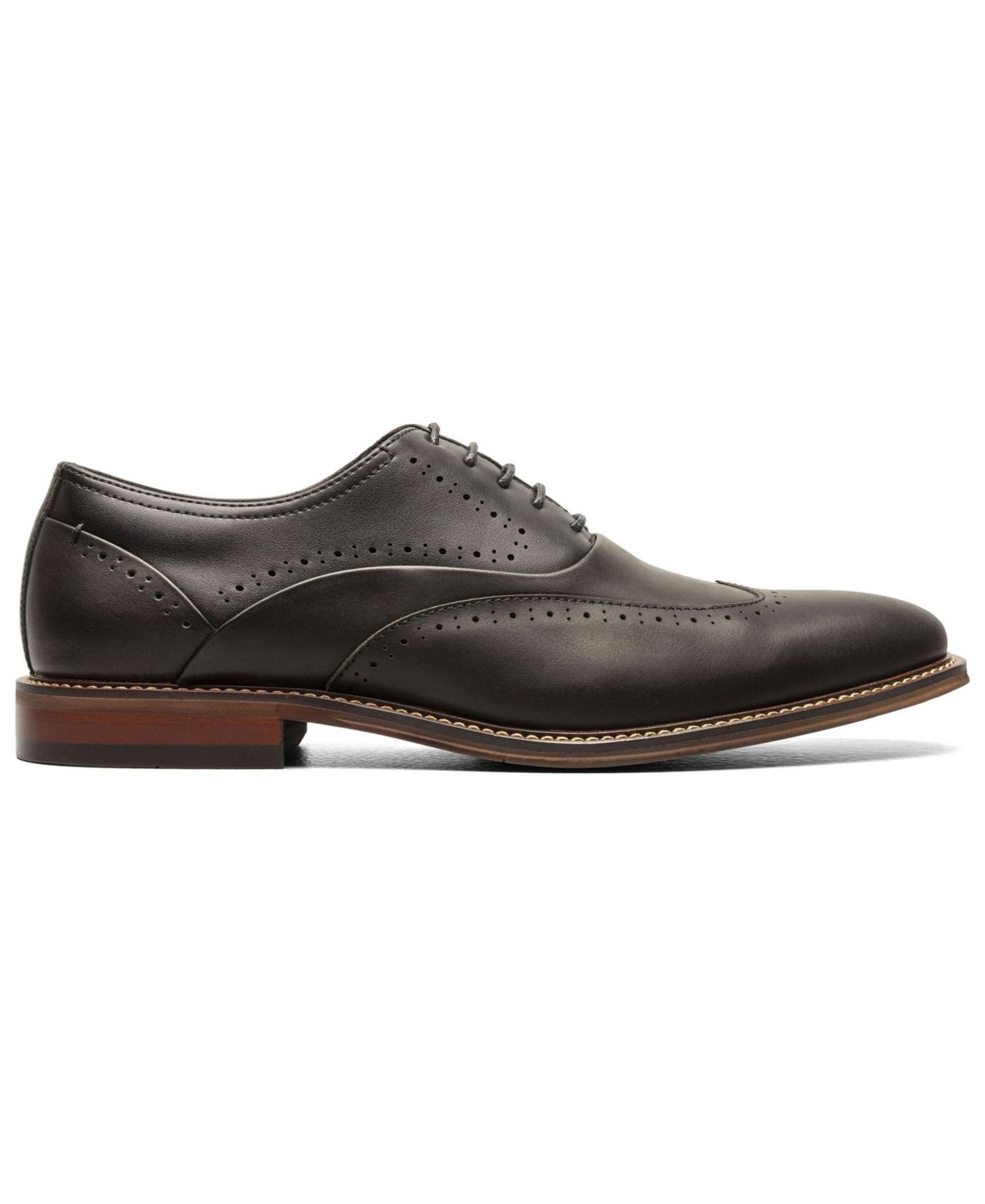 Обувь Stacy Adams Men's Macarthur Leather Wingtip Oxford, цвет: Чёрный — фото 2