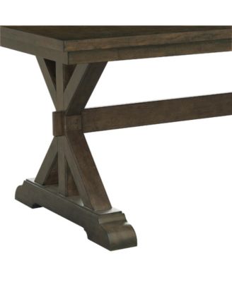 Drew & Jonathan Home Denman Dining 9-Pc Set (Rectangular Trestle Table + 8 Side Chairs)