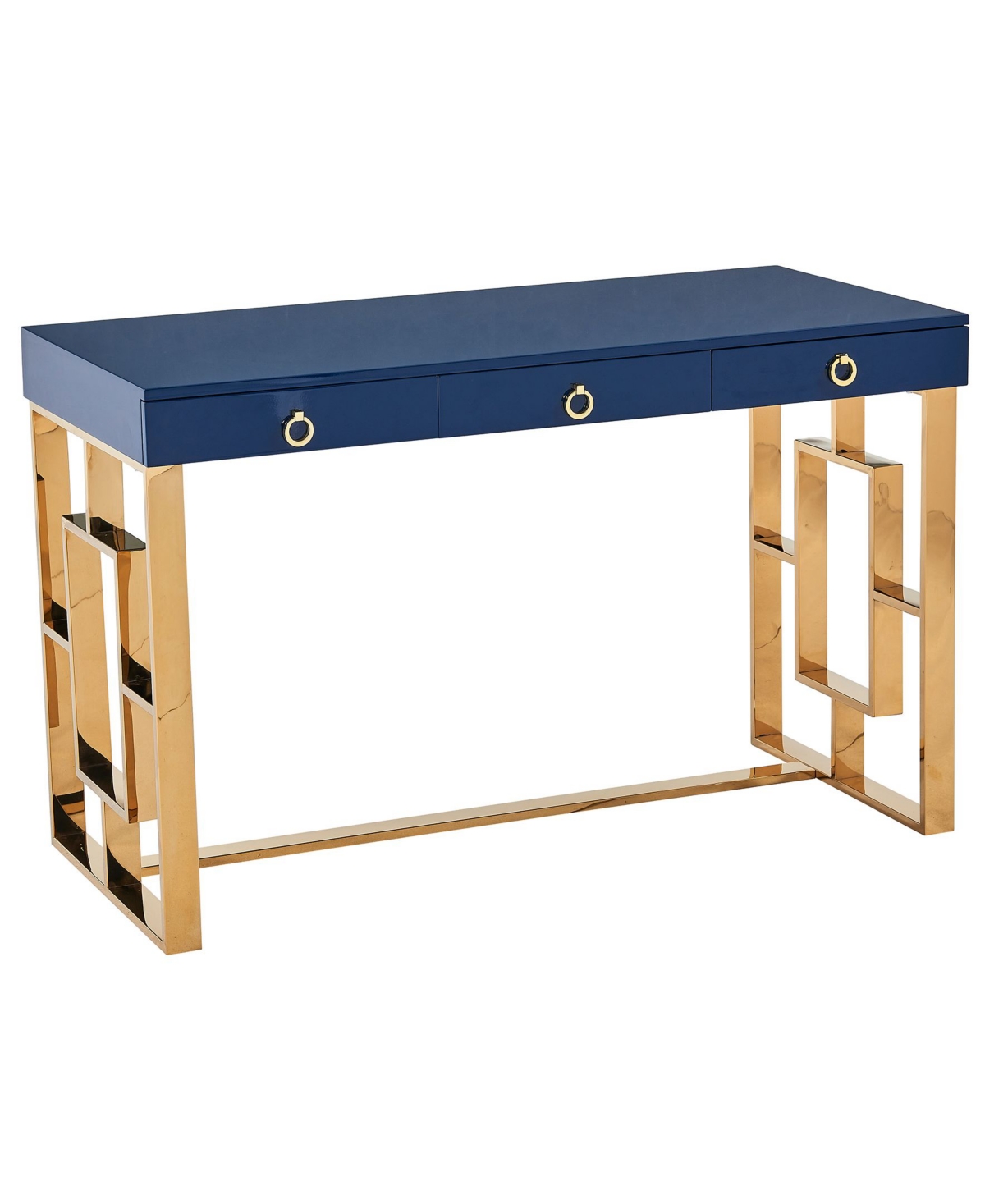 Best Master Furniture Brooks 3 Drawer Writing Desk In Blue