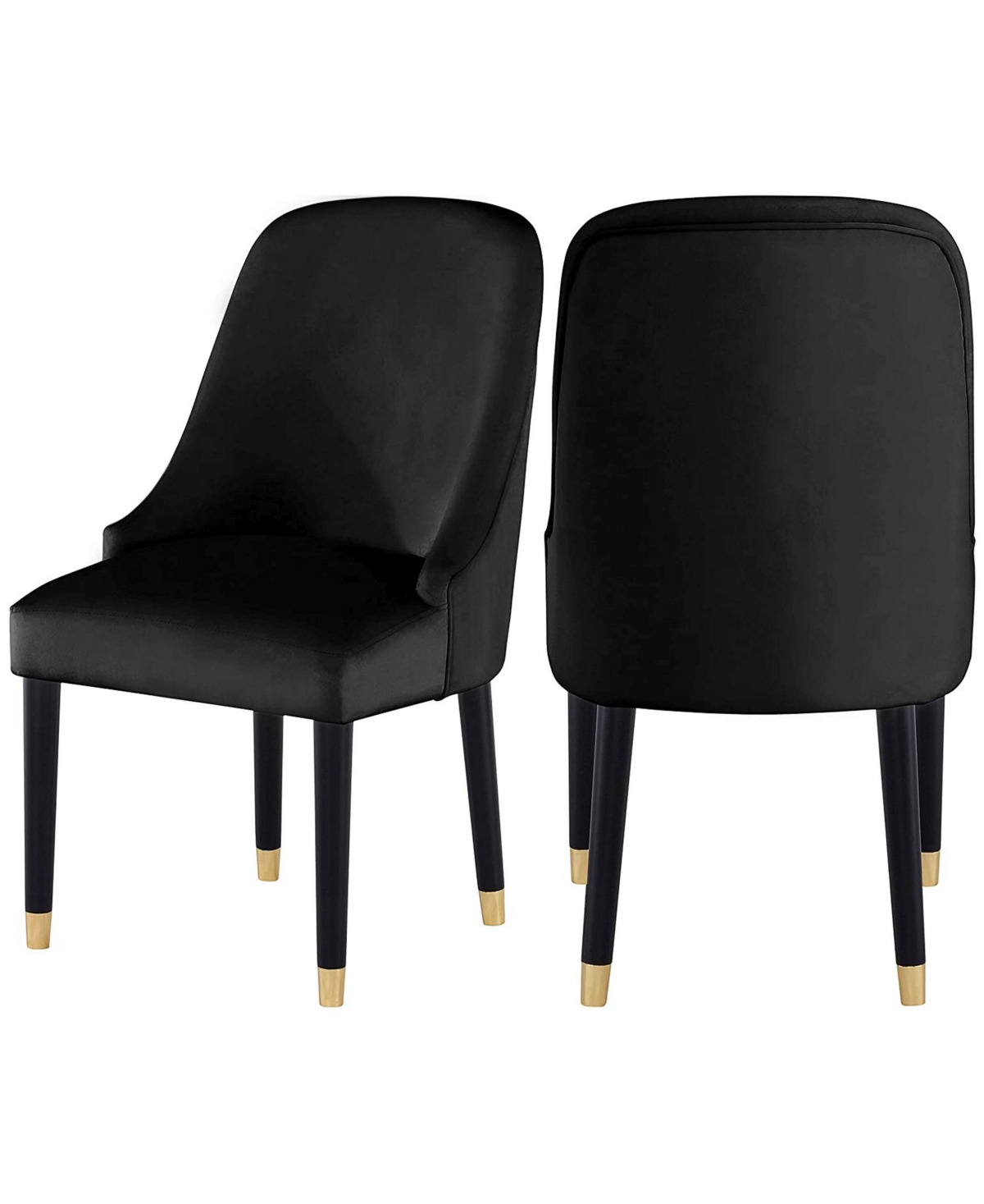 Best Master Furniture Best Master Serenity Side Chairs, Set Of 2 In Black