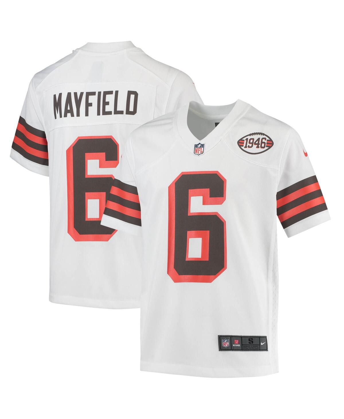 Youth Boys Baker Mayfield White Cleveland Browns 1946 Collection Alternate Game Jersey
