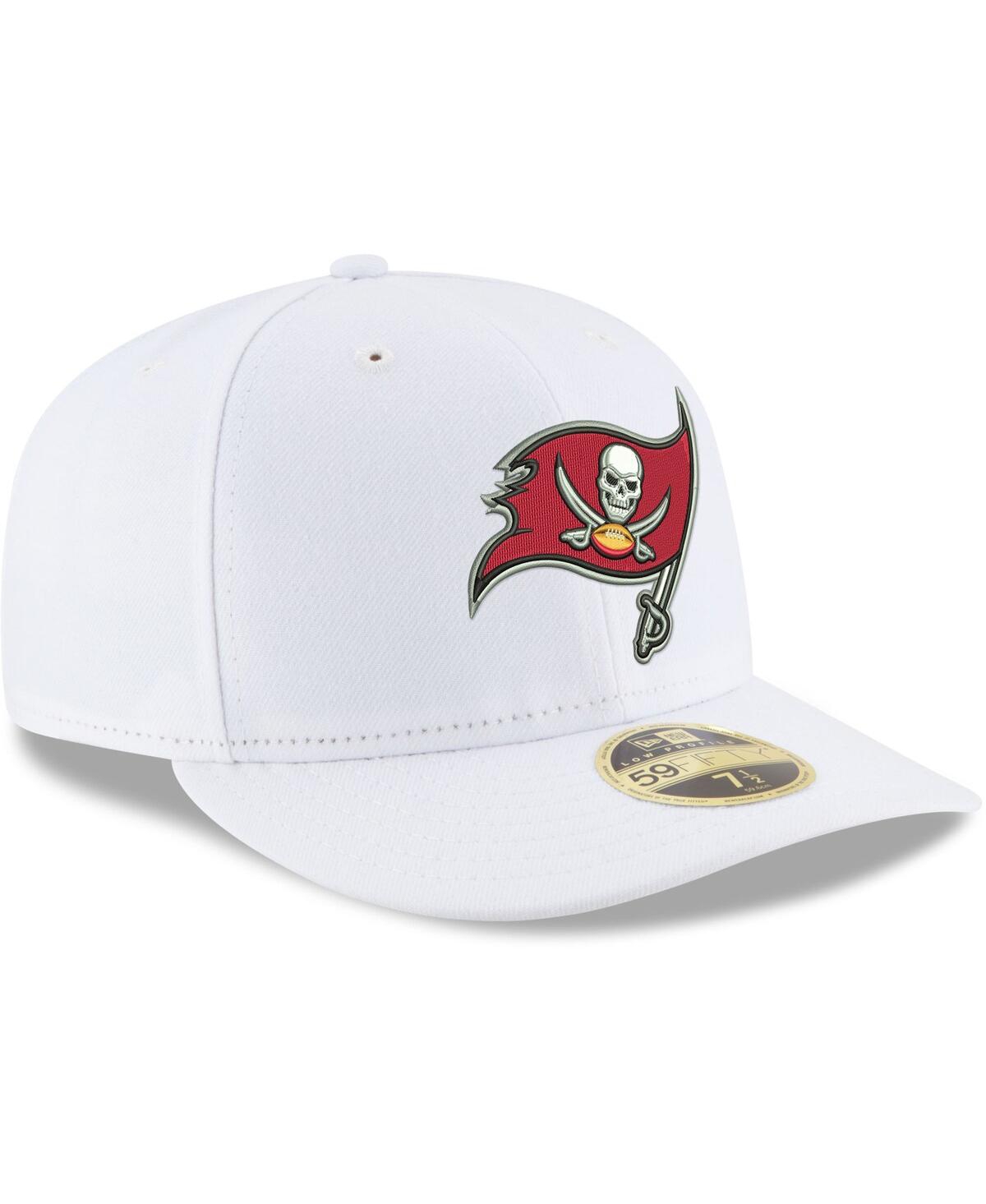 Men'sTampa Bay Buccaneers Team Logo Omaha Low Profile 59FIFTY Fitted Hat - White