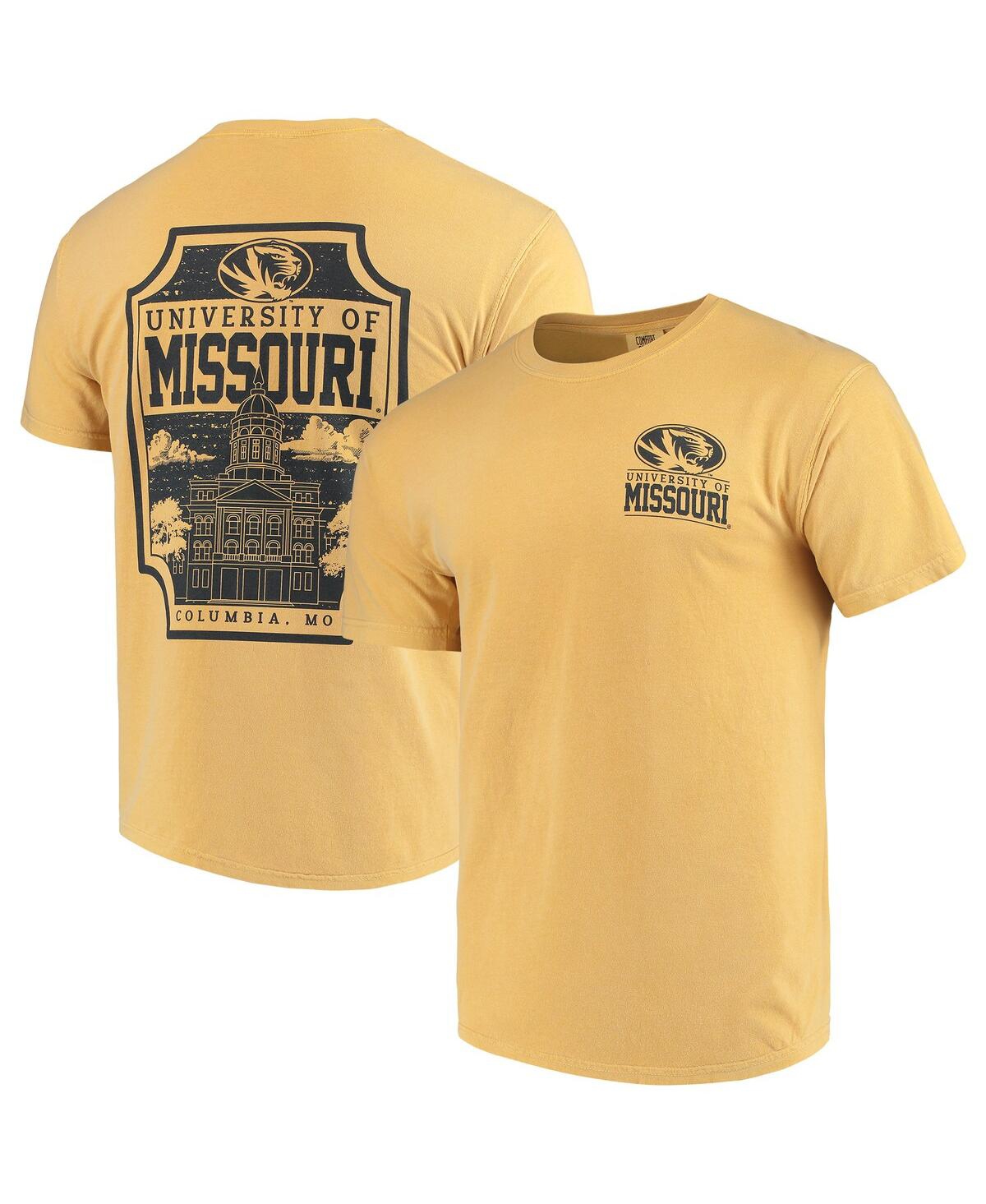 Men's Gold Missouri Tigers Comfort Colors Campus Icon T-shirt - Gold