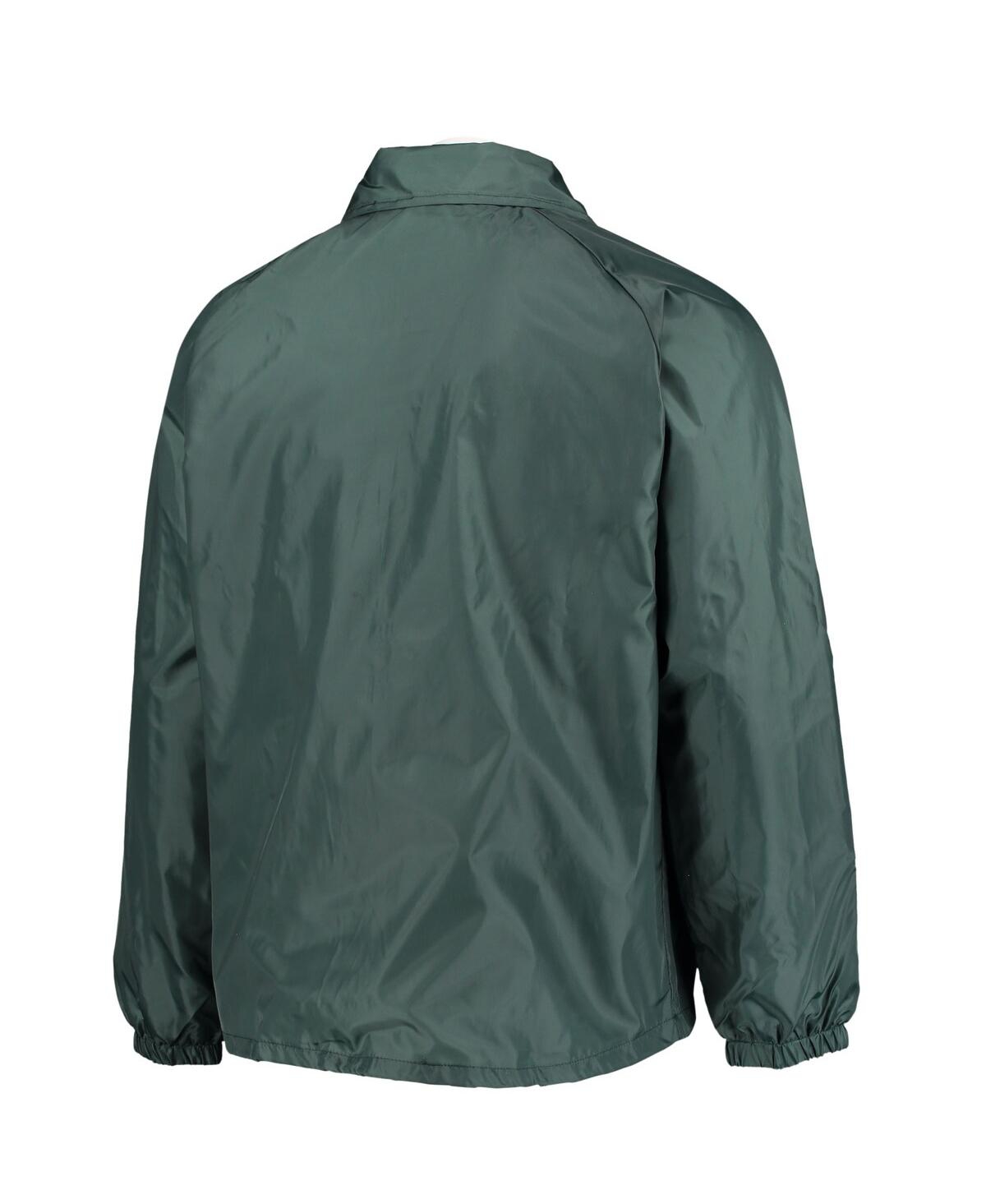 Dunbrooke Men's Green Green Bay Packers Coaches Classic Raglan Full-snap Windbreaker Jacket In Green