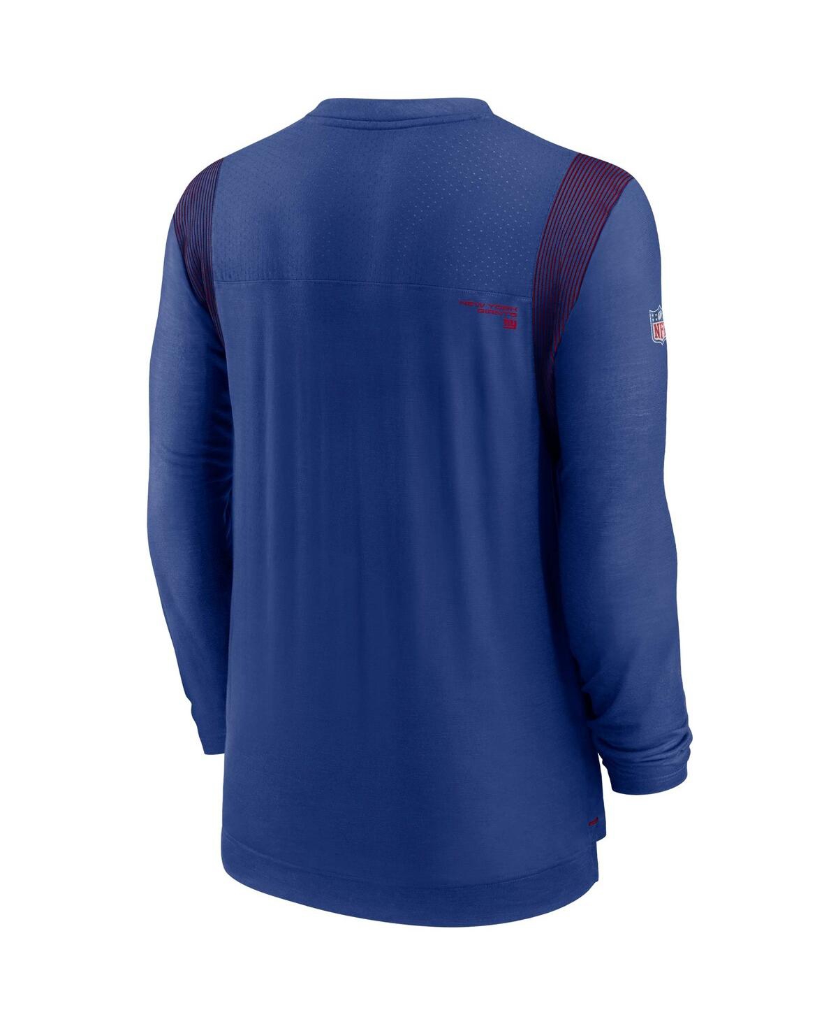 Men'sNew York Giants Sideline Player Uv Performance Long Sleeve T-shirt - Royal