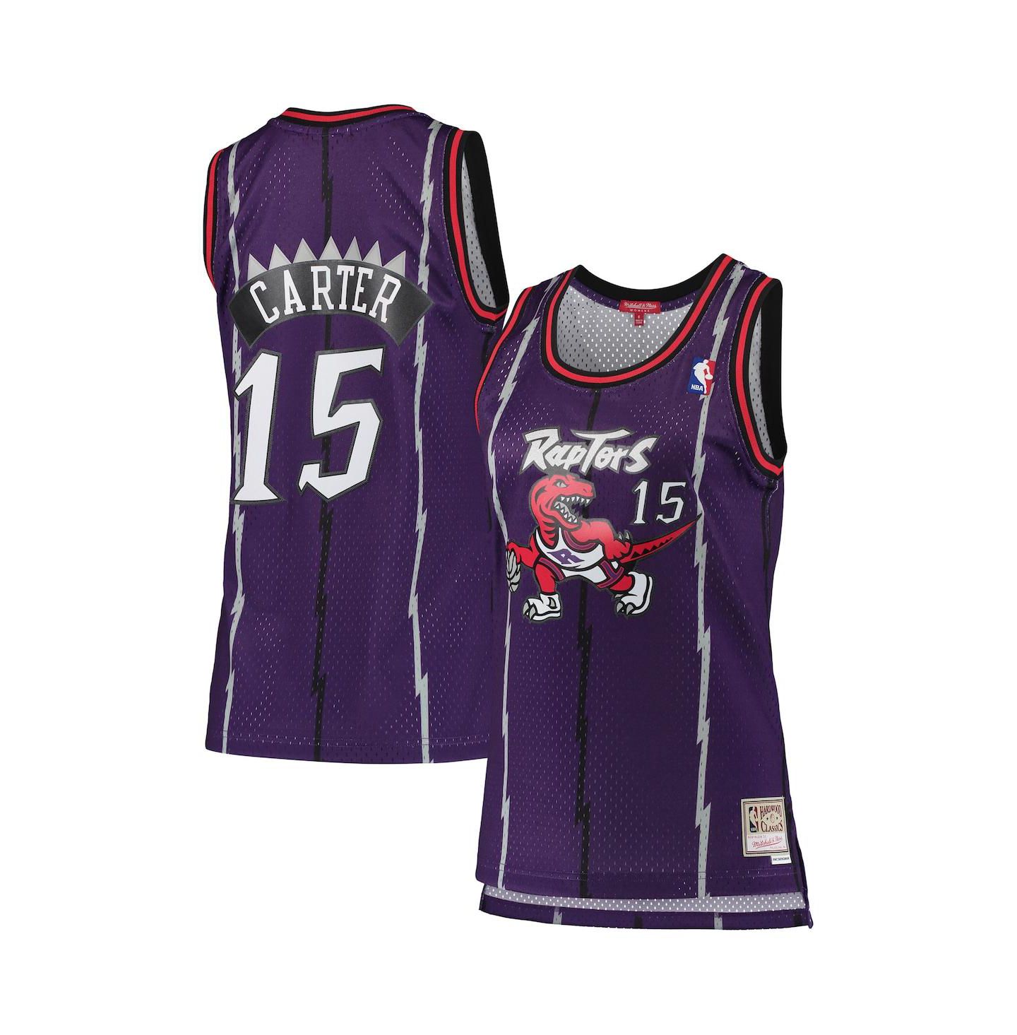 Женский топ Mitchell & Ness Vince Carter Purple Toronto Raptors 1998-99 Hardwood Classics Swingman Jersey — фото 1