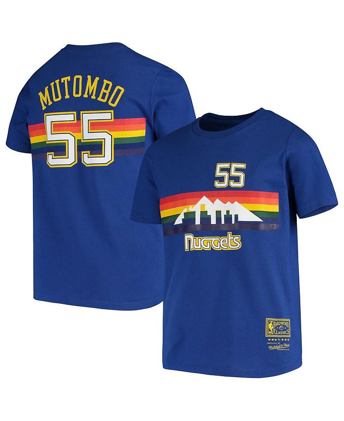 Men's Denver Nuggets Dikembe Mutombo Mitchell & Ness Royal